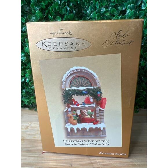 2003 Hallmark CHRISTMAS WINDOW #1 Series KOC Club Exclusive Ornament - Picture 1 of 14